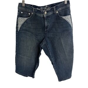STYLE CO WOMENS‎ JEAN SHORTS SIZE 10P PREMIUM TUMMY CONTROL SKIMMER BERMUDA